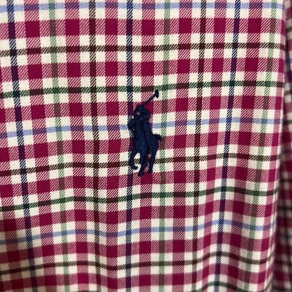 Polo by Ralph Lauren Red Long Sleeve Shirt Slim Fit Small - Picture 2 of 5